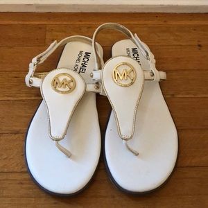 MICHAEL Michael Kors white MK sandals